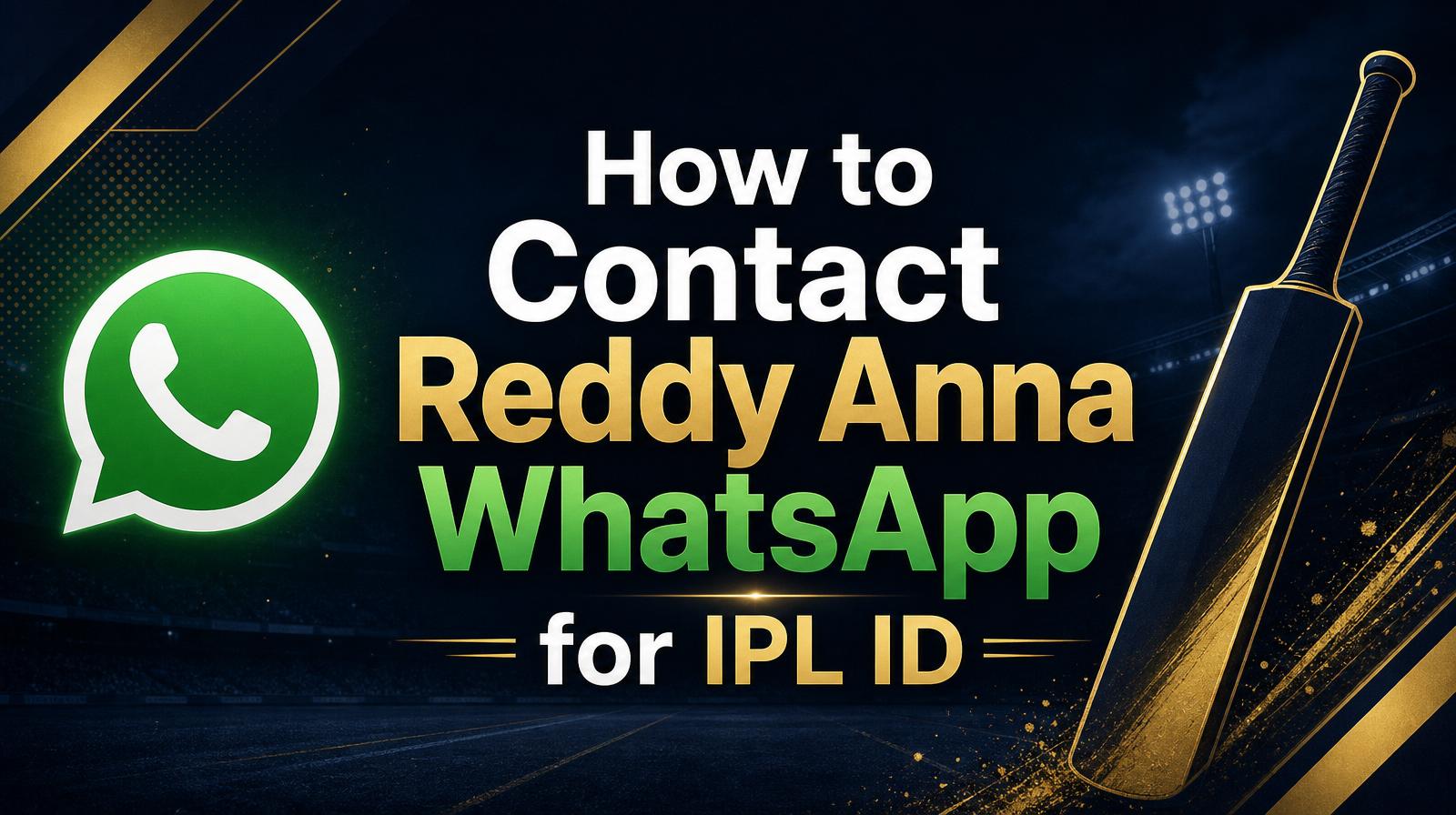 How to Contact Reddy Anna WhatsApp for IPL ID