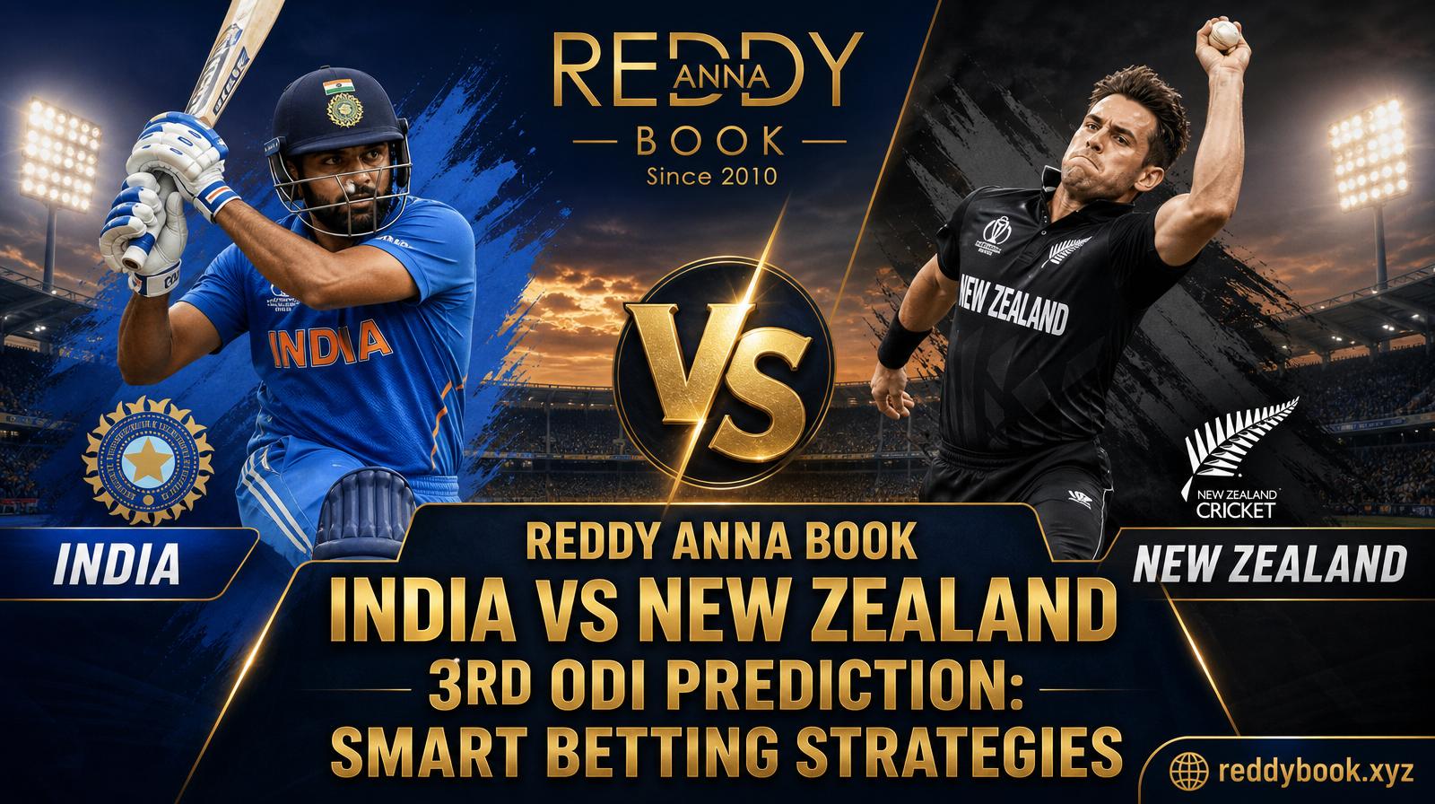 Reddy Anna Book India vs New Zealand 3rd ODI Prediction: Smart Betting Strategies