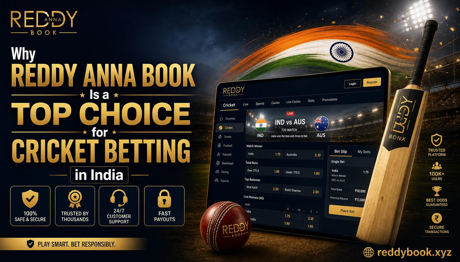 Why Reddy Anna Book is a top choice for cricket betting in India